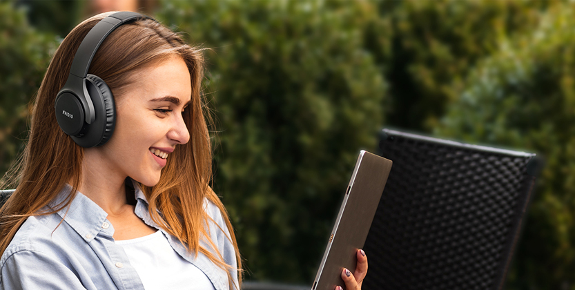 You are currently viewing KVIDIO Bluetooth Headphones – 65H Playtime, HiFi Stereo & Deep Bass