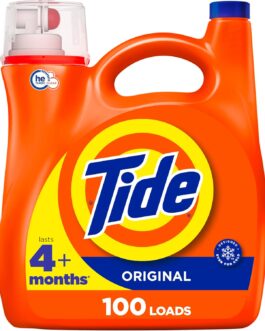 Tide Laundry Detergent Liquid – Original Scent | HE Compatible | Deep Clean & Brightening | 132 fl oz (100 Loads)