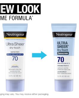 Neutrogena Ultra Sheer Dry-Touch Sunscreen SPF 70 – Water-Resistant, Non-Greasy Sun Protection Lotion