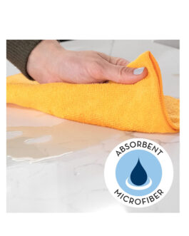 S&T INC. 150 Pack Microfiber Cleaning Cloths – Reusable Towels for Home & Car Cleaning