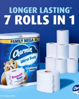 Charmin Ultra Soft Toilet Paper – 18 Family Mega XL Rolls for Ultimate Comfort