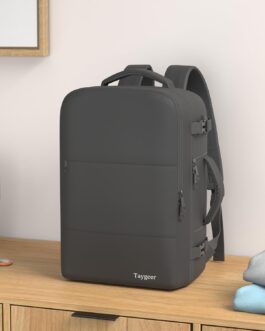 Taygeer Travel Laptop Backpack for Men & Women – Airplane Approved with USB Charging Port, 35L College Luggage Bag for 15.6″ Laptop, Black