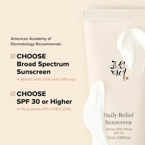 Beauty of Joseon Daily Relief Sunscreen – SPF 40 Korean Moisturizing Sunscreen for Face, Lightweight & No White Cast (50ml, 1.69 fl.oz.) - Image 2