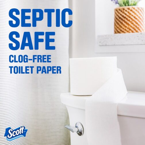 Scott ComfortPlus Toilet Paper - 36 Double Rolls, Septic-Safe & Soft 1-Ply Tissue - Image 3