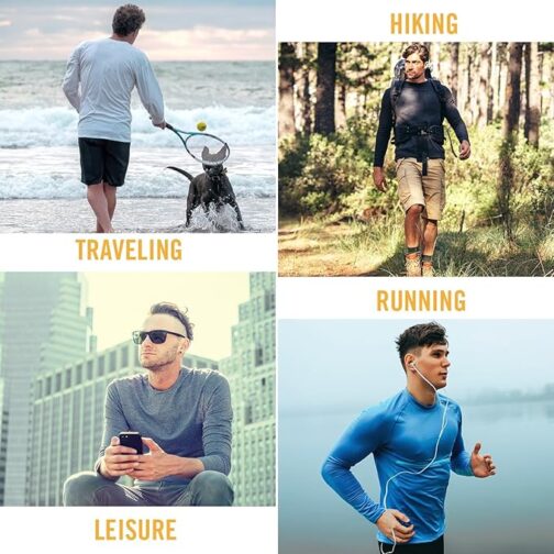 BALEAF Men's Sun Protection Shirt – UPF 50+ Long Sleeve Quick-Dry Rash Guard for Fishing, Running & Outdoor Sports - Image 4