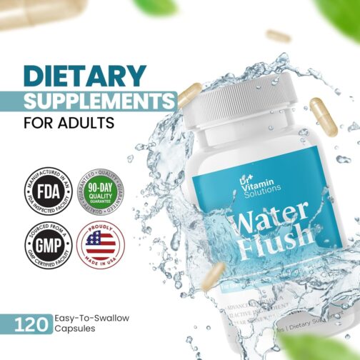 Dr. Vitamins Diuretic Water Pills for Bloating, Water Weight, and Detox – Green Tea, Cranberry & Dandelion – 120 Natural Capsules - Image 3