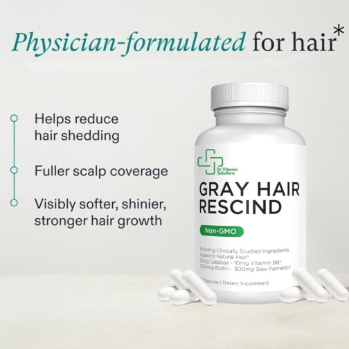 Reverse Gray Hair Naturally with Catalase – Gray Hair Rescind Supplement for Men & Women - Image 3