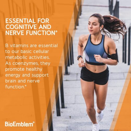 BioEmblem Vitamin B-Complex | 8 Active B-Vitamins with Methylfolate & Methylcobalamin | Energy, Metabolism, and Immune Support | Vegan, USA Made - Image 3