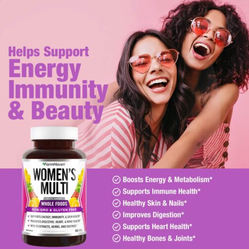 FarmHaven Multivitamin for Women | 22 Essential Nutrients, Superfoods & Enzymes | Immunity, Energy & Beauty Support | 30% Commission - Image 3