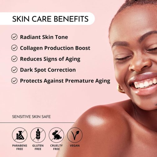 Vitamin C Serum with Hyaluronic Acid, Vitamin E & Ferulic Acid | Glow Maker Face Serum | Brighten & Protect Skin | USA Made | Vegan & Cruelty-Free - Image 3