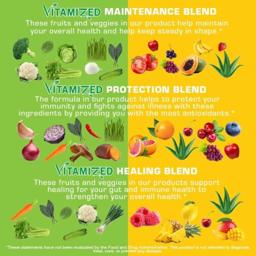 Fruits and Vegetables Supplements with BioPerine | 38 Superfoods for Daily Energy & Health | Vegan, USA Made, Non-GMO Capsules for Men & Women - Image 3