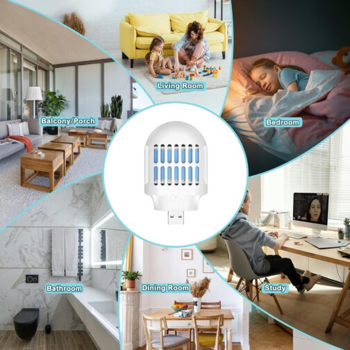 USB Powered Mosquito Repeller | Indoor & Outdoor Protection | DEET-Free | 10 Pcs Refill | Portable & Highly Effective - Image 4