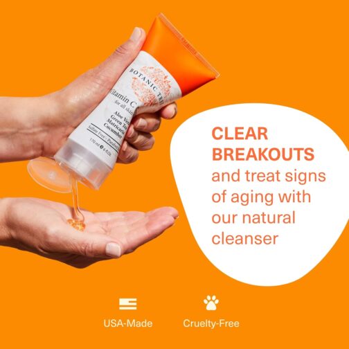 Botanic Tree Vitamin C Face Cleanser | Natural Anti-Aging, Acne Control & Pore-Minimizing Organic Wash | Brightening, Cruelty-Free, USA Made - Image 5