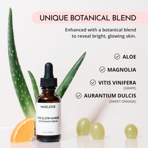 Vitamin C Serum with Hyaluronic Acid, Vitamin E & Ferulic Acid | Glow Maker Face Serum | Brighten & Protect Skin | USA Made | Vegan & Cruelty-Free - Image 5