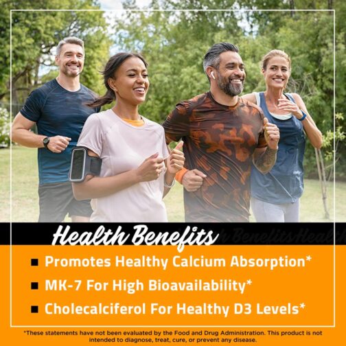 FarmHaven Vitamin D3 K2 Capsules | 5000 IU D3 & MK-7 K2 for Bone, Heart & Immune Support | Vegetarian, Non-GMO | 30% Commission - Image 7