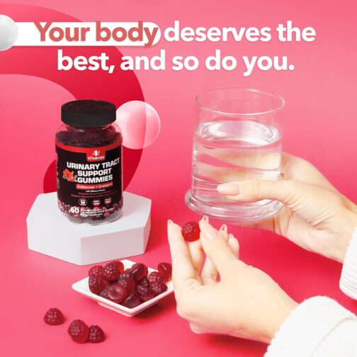 Cranberry D-Mannose Gummies | Urinary Tract Health Support for Women & Kids | Vegan, Non-GMO, with Hibiscus Flower Extract | USA Made - Image 8