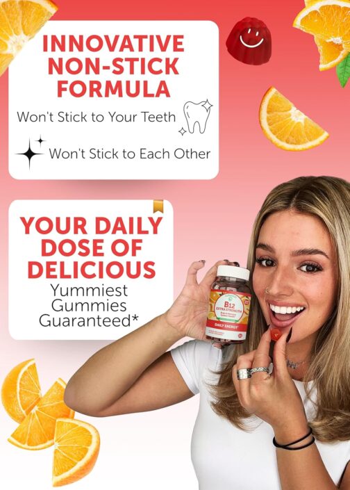 Lunakai Vitamin B12 Gummies – 3000mcg High Absorption, Vegan Energy Supplement for Adults - 12 Packs - Image 3