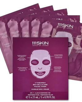 111SKIN Y Theorem Bio Cellulose Facial Mask for All Skin Types, Hydrating Face Mask with NAC Y2