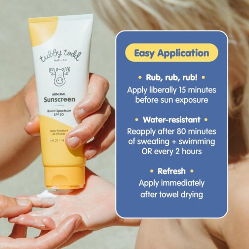 TUBBY TODD Mineral Sunscreen SPF 50 for Kids – Gentle, Water-Resistant Sun Protection for Delicate Skin - Image 5