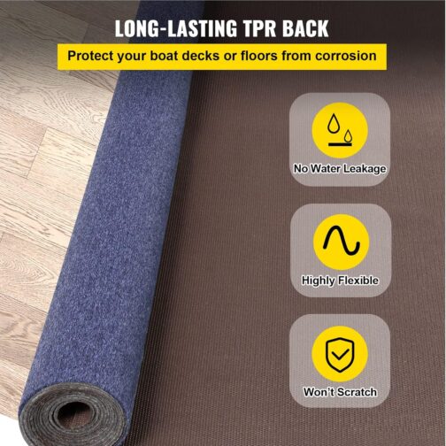 Happybuy Deep Blue Marine Carpet – 6x29.5 ft Waterproof Outdoor Rug for Boat, Deck, Garage & Patio - Image 5