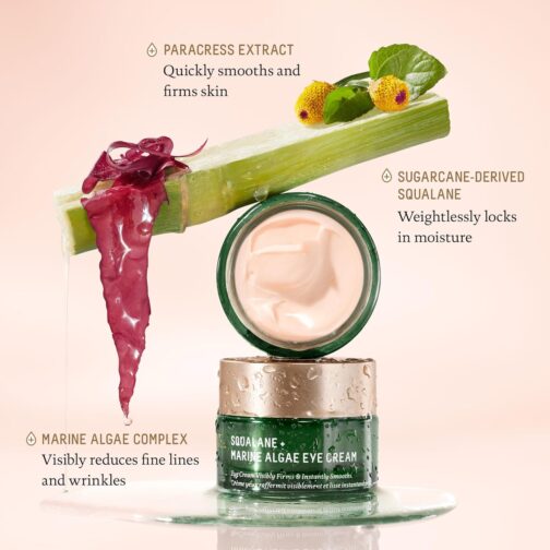 BIOSSANCE Squalane and Marine Algae Eye Cream – Anti-Aging Under Eye Cream for Puffiness, Wrinkles & Fine Lines – Hydrating Formula with Hyaluronic Acid - Image 2