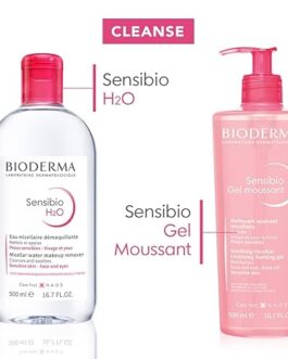 Bioderma Sensibio H2O Micellar Water – Fragrance-Free Makeup Remover & Cleanser for Sensitive Skin