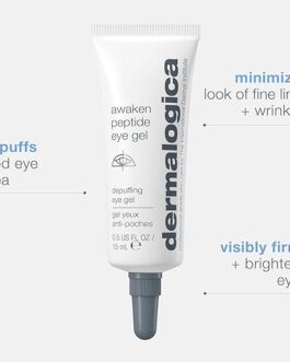 Dermalogica Awaken Peptide Eye Gel – Anti-Puffiness Eye Treatment with Caffeine & Peptides – Hydrating Eye Gel for Wrinkles