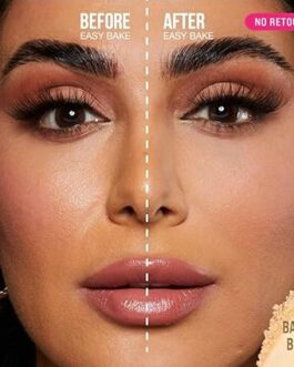 Huda Beauty Easy Bake Setting Powder – Banana Bread Shade for Light to Tan Skin, Matte Finish & 10HR Wear