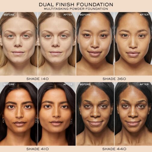 Lancôme Dual Finish Powder Foundation – Matte Full Coverage Pressed Powder for Longwear Shine-Free Finish - Image 5