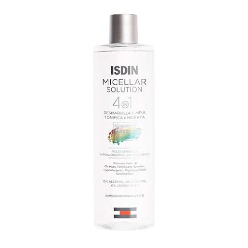 ISDIN Micellar 4-in-1 Facial Cleansing Water – Makeup Remover, Toner & Hydrator for Sensitive Skin – Alcohol-Free (13.5 FL OZ)