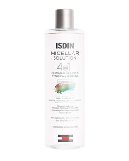 ISDIN Micellar 4-in-1 Facial Cleansing Water Solution - Hydrating and Cleansing Toner and Makeup Remover for Sensitive Skin,