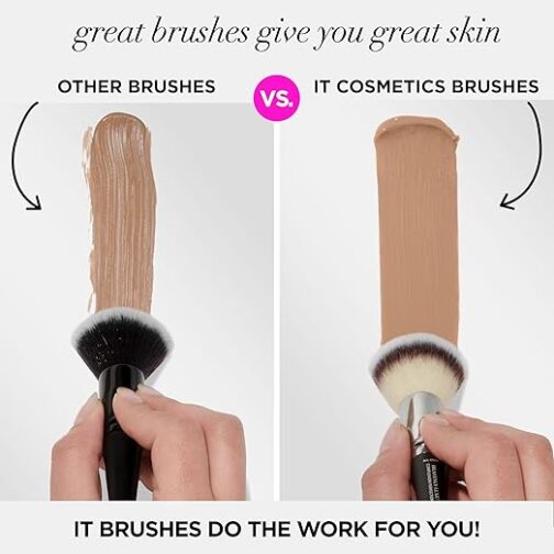 IT Cosmetics Heavenly Luxe Complexion Perfection Brush #7 – Dual-Ended Foundation & Concealer Brush, Soft Cruelty-Free Bristles for Sensitive Skin - Image 5