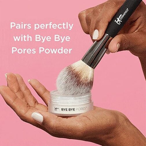 IT Cosmetics Heavenly Luxe Wand Ball Powder Brush #8 – Soft, Rounded Face Powder Brush for Poreless, Flawless Makeup Application - Image 2