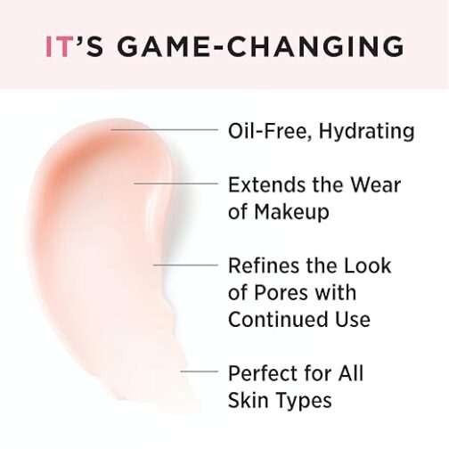 IT Cosmetics Your Skin But Better Primer+ – Makeup-Gripping, Pore-Refining, Oil-Free Base with Glycerin & Ginger Root Extract – 1 fl oz - Image 2