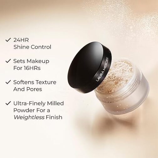 Laura Mercier Translucent Loose Setting Powder – 24HR Shine Control & Soft Matte Finish for Normal to Oily Skin - Image 3