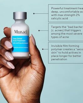 Murad Deep Relief Acne Treatment – 2% Salicylic Acid & Phytosteroid Formula for Deep, Painful Acne Breakouts & Redness