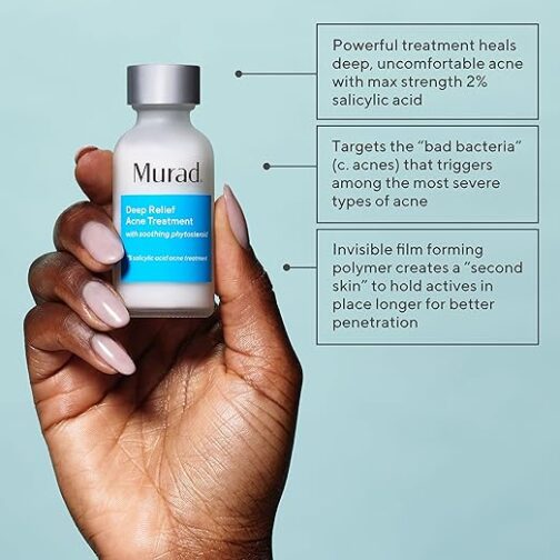 Murad Deep Relief Acne Treatment – 2% Salicylic Acid & Phytosteroid Formula for Deep, Painful Acne Breakouts & Redness - Image 2