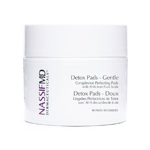 NassifMD Gentle Facial Detox Pads – Daily Cleansing & Exfoliation for Sensitive Skin (60 Pads)