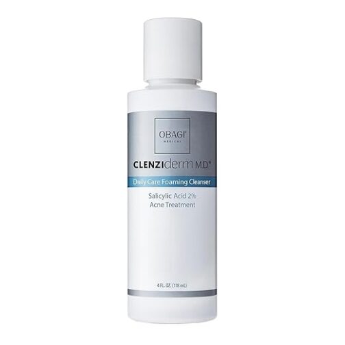 Obagi CLENZIderm M.D. Daily Care Foaming Acne Cleanser – Deep-Cleansing Acne Face Wash with 2% Salicylic Acid (BHA)