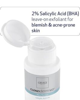 Obagi CLENZIderm M.D. Foaming Cleanser & BHA Toner Duo – 2% Salicylic Acid Acne Treatment for Normal & Oily Skin