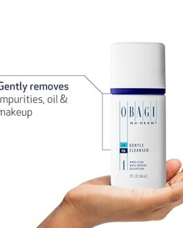 Obagi Nu-Derm Gentle Face Cleanser – Daily Sensitive Skin Cleanser for Normal to Dry Skin