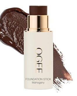 Ogee Sculpted Complexion Foundation Stick – Mahogany 14.5N Full Coverage with 70% Organic Ingredients for Rich Skin Tones