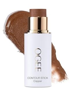 Ogee Sculpted Face Stick Copper – Organic Bronzer Stick for Contouring, Hydrating, and Smoothing Skin – Multi-Use Cream Makeup for Radiant Glow