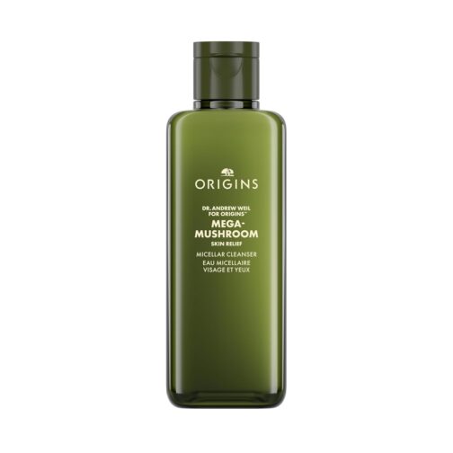 Origins Mega-Mushroom Micellar Cleanser – No-Rinse Face Cleanser for Sensitive Skin with Reishi and Glycerin