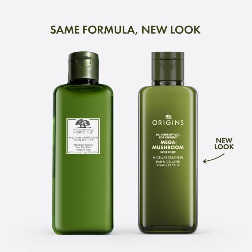 Origins Mega-Mushroom Micellar Cleanser – No-Rinse Face Cleanser for Sensitive Skin with Reishi and Glycerin - Image 2