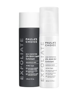 Paula's Choice SKIN PERFECTING 8% AHA Gel Exfoliant & 2% BHA Liquid Duo - Facial Exfoliants for Blackheads,