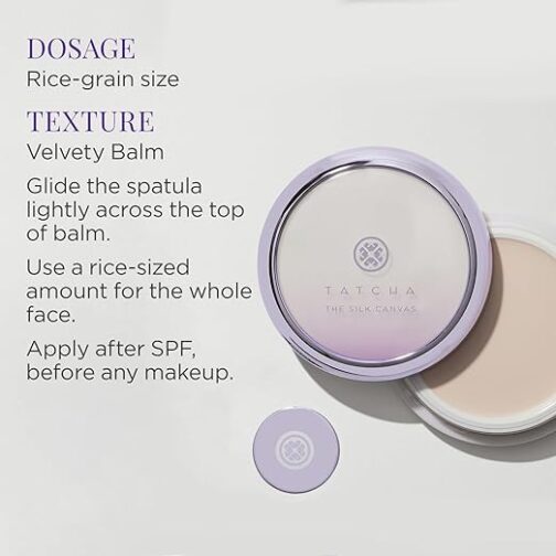 poreless-primer-for-face-makeup-with-silk-finish – Tatcha The Silk Canvas Primer 0.7 oz - Image 3