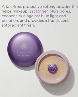 Tatcha The Silk Powder – Translucent Setting Powder with Blue Light Protection & Shine Control – 0.7 oz