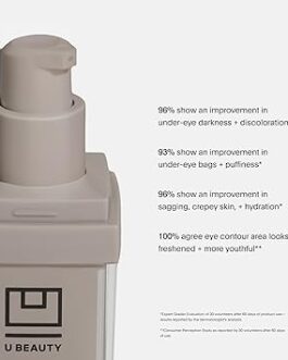 U Beauty The RETURN Eye Concentrate – Anti-Aging Eye Cream with Peptides & Antioxidants for Dark Circles, Fine Lines & Puffiness – Hydrating Under Eye Serum, 0.5 fl oz