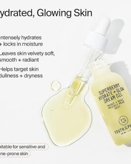 Youth To The People Superberry Hydrate + Glow Dream Face Oil – Vitamin C Face Oil for Radiant, Hydrated Skin